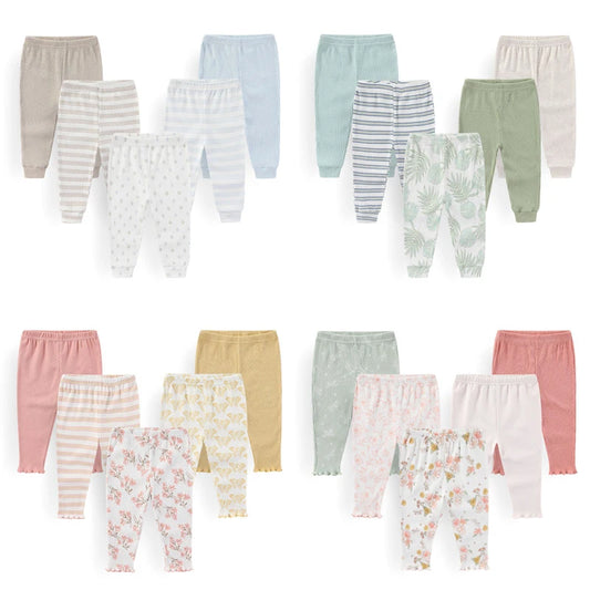 4 Piece and 5 Piece Packs Newborn Pants 0-12M