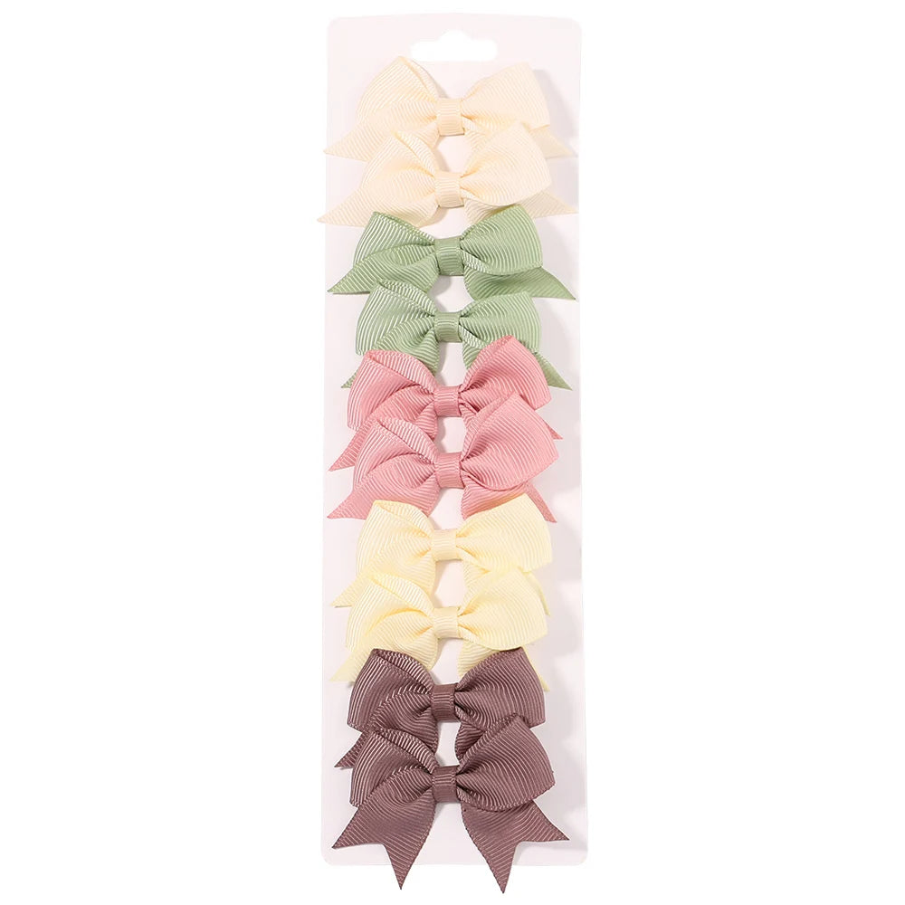 10-Piece Set Ribbon Bowknot Hair Clips