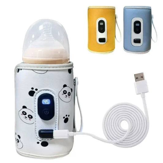 USB Baby Milk Bottle Thermal Bag – Portable Digital Display Heater for Travel