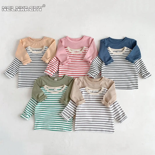 Long Sleeve Casual Striped T-Shirt 3M-24M