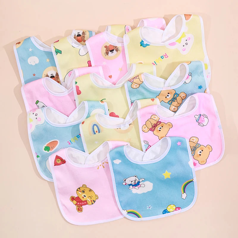 5/8/10Pcs Baby Cotton Bandana Bibs – Waterproof & Absorbent