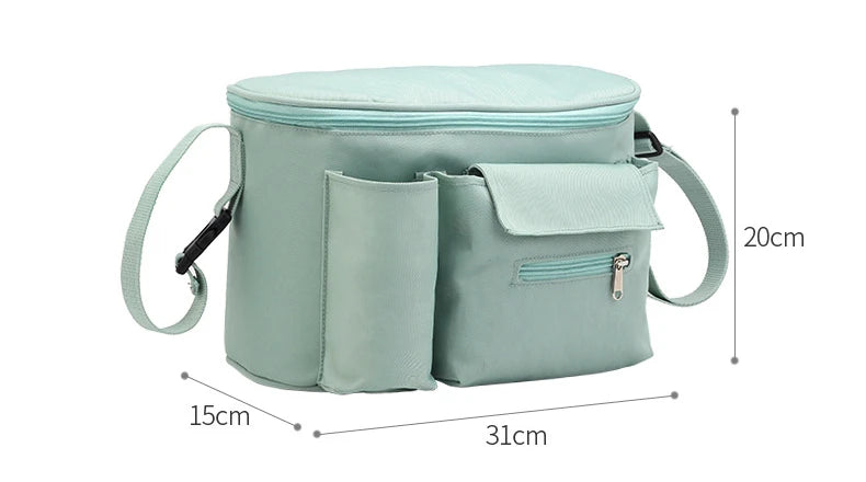 Oxford Stroller Organizer Bag – Spacious & Durable Mommy Bag for Travel & Everyday Use 👜🚼