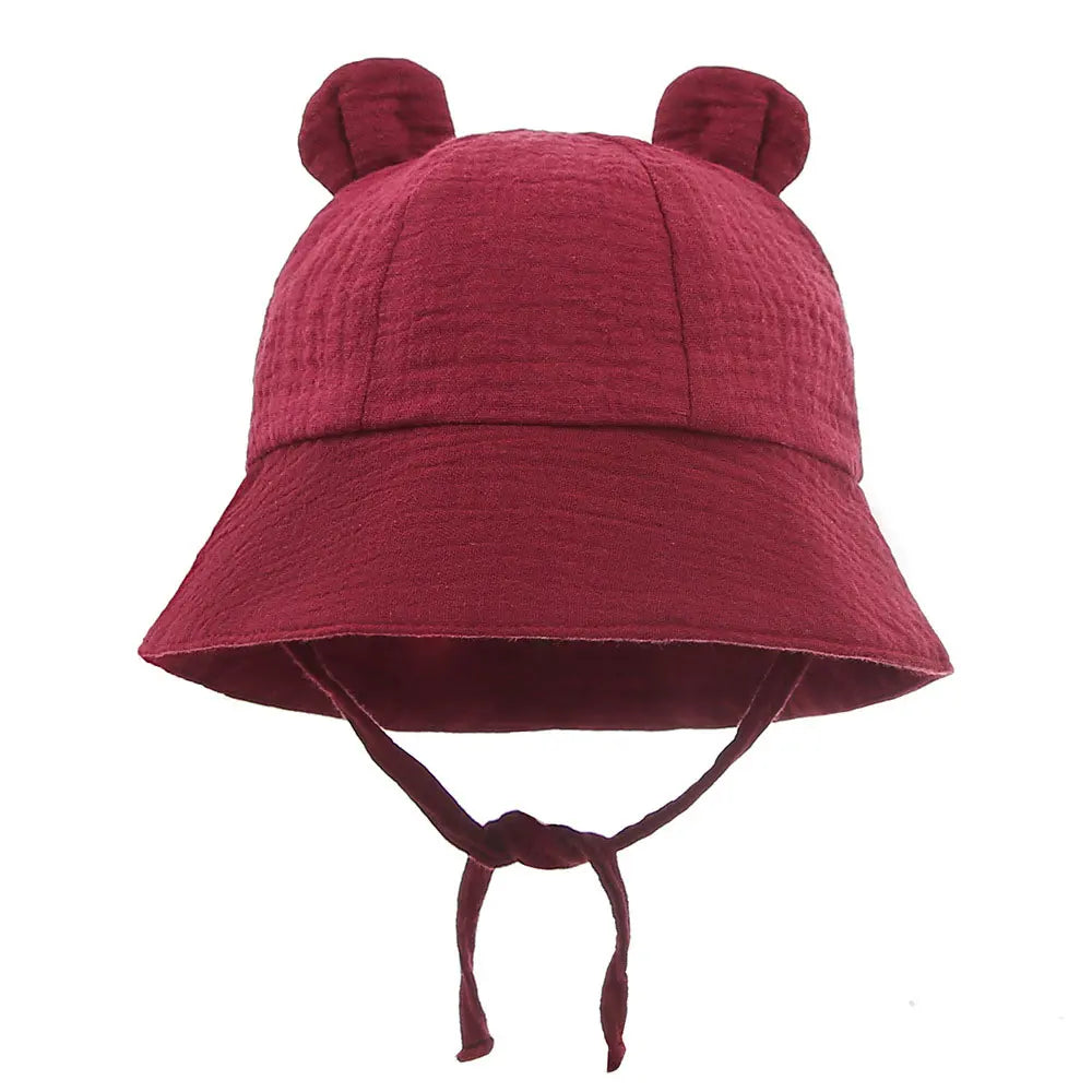 Soft Cotton Baby Bucket Hat with Ears