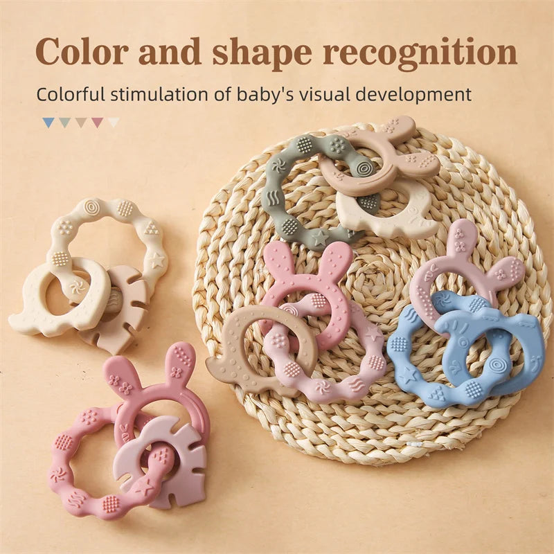 Silicone Rabbit Teether Ring