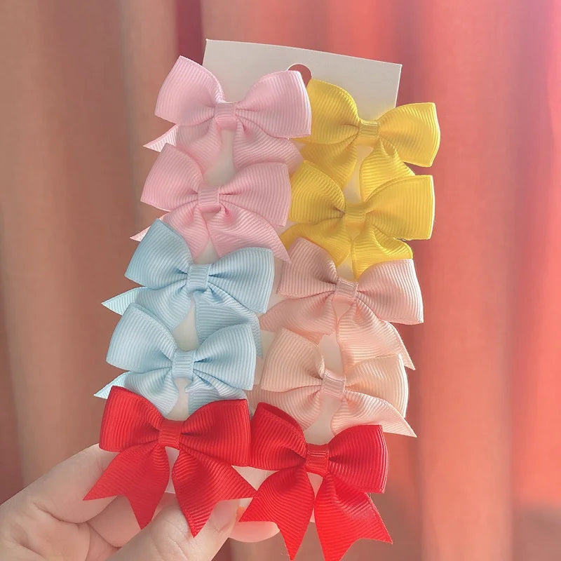 10-Piece Set Ribbon Bowknot Hair Clips