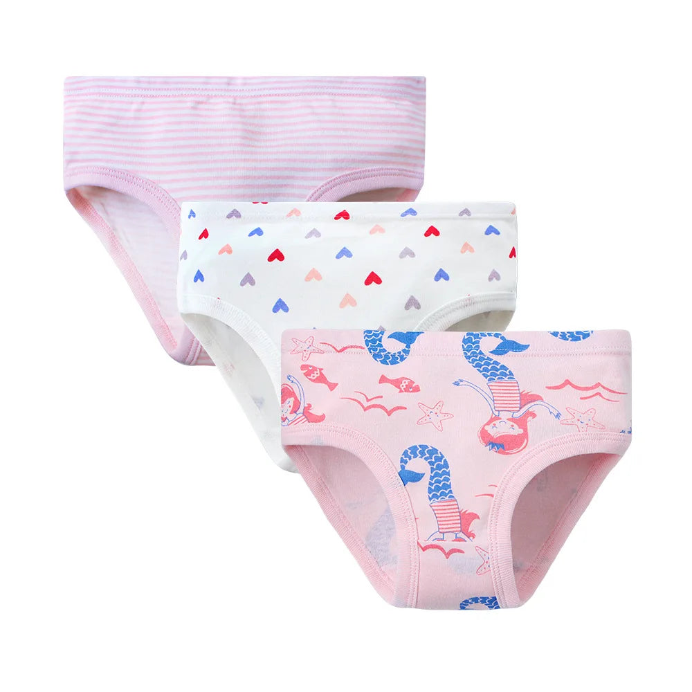 3-Piece Pack Girls' Cotton Panties