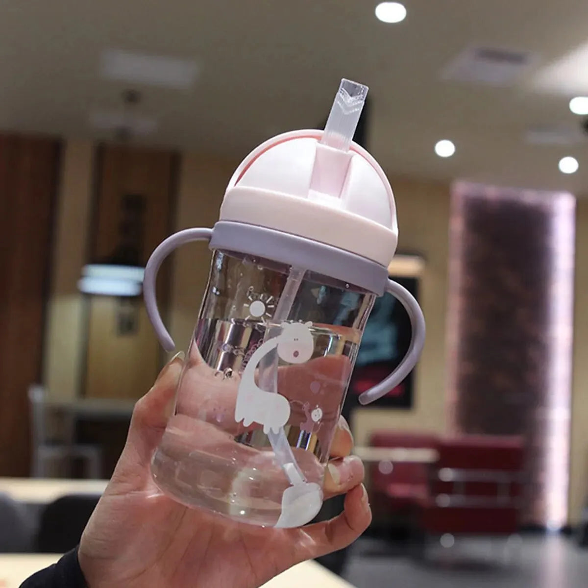 350ml/12oz Kids Sippy Cup with Straw