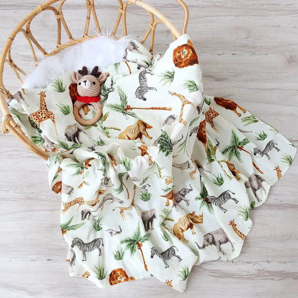 Newborn Bamboo Swaddle Receiving Blanket