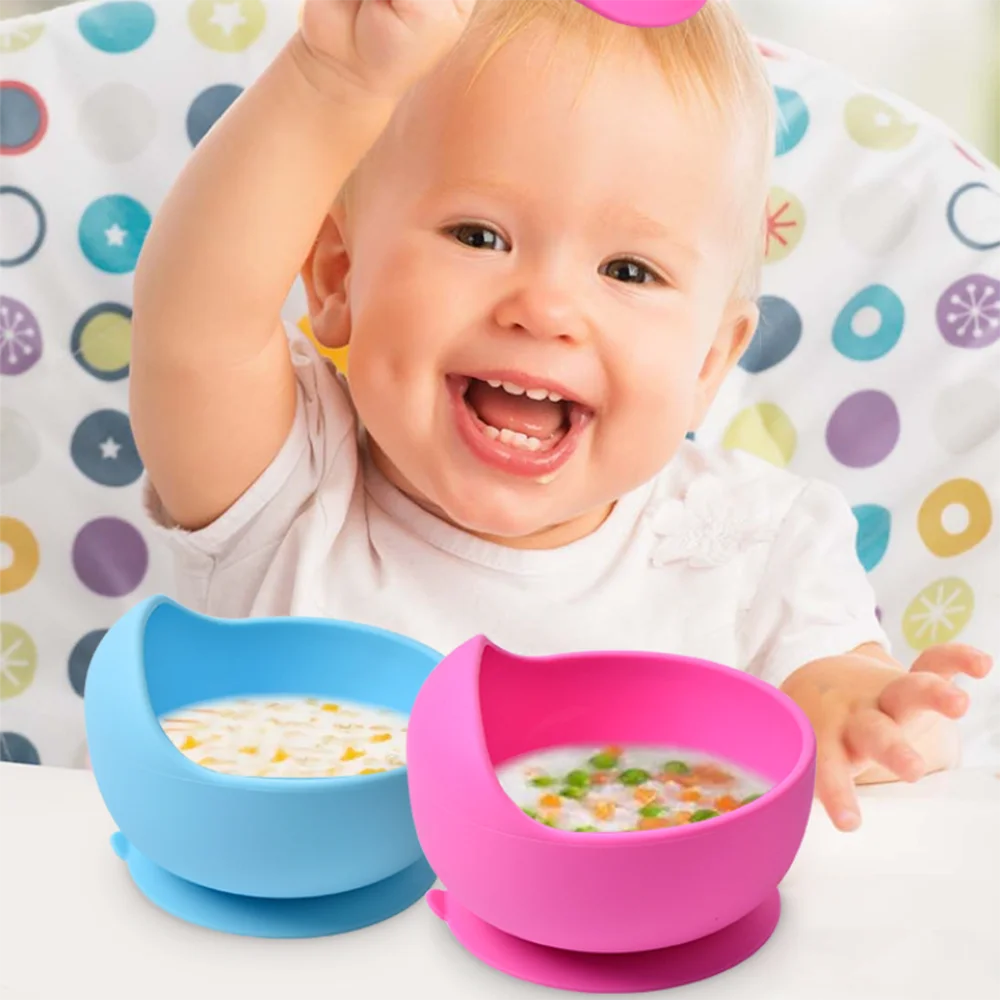 1PC Baby Food Grade Silicone Suction Bowl