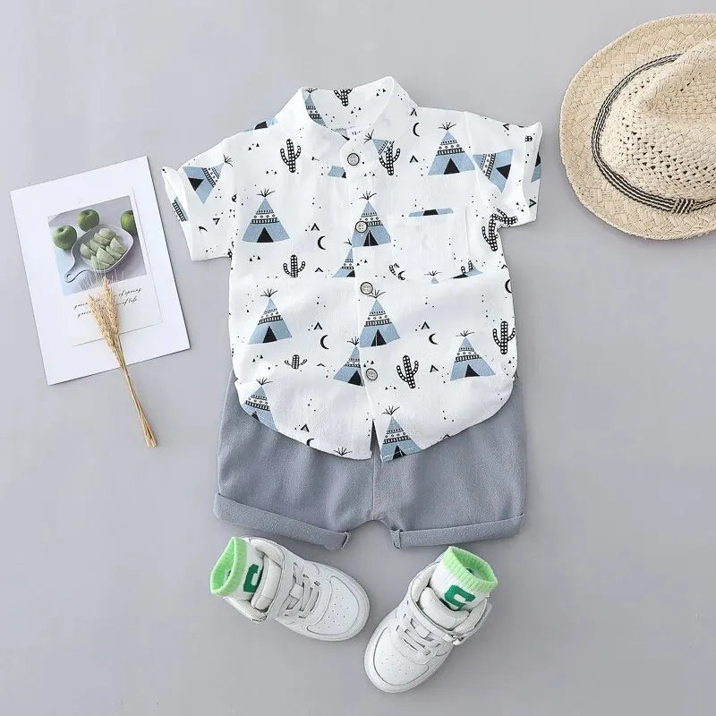 Boys Cactus Print T-Shirt Set 0M-24M