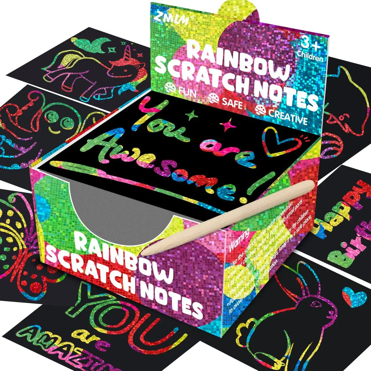 Rainbow Scratch Notepad (100 Sheets)