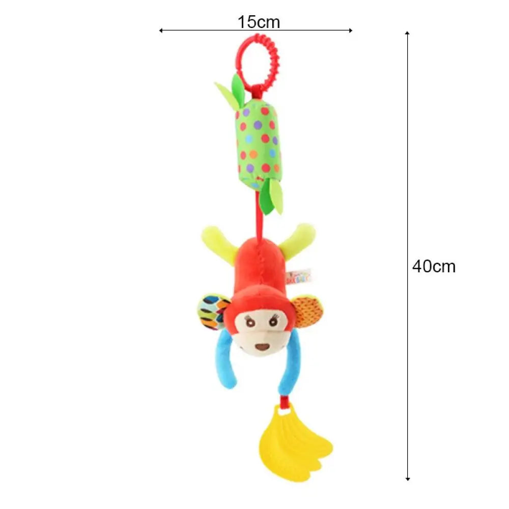 Plush Animal Hanging Rattle Toy