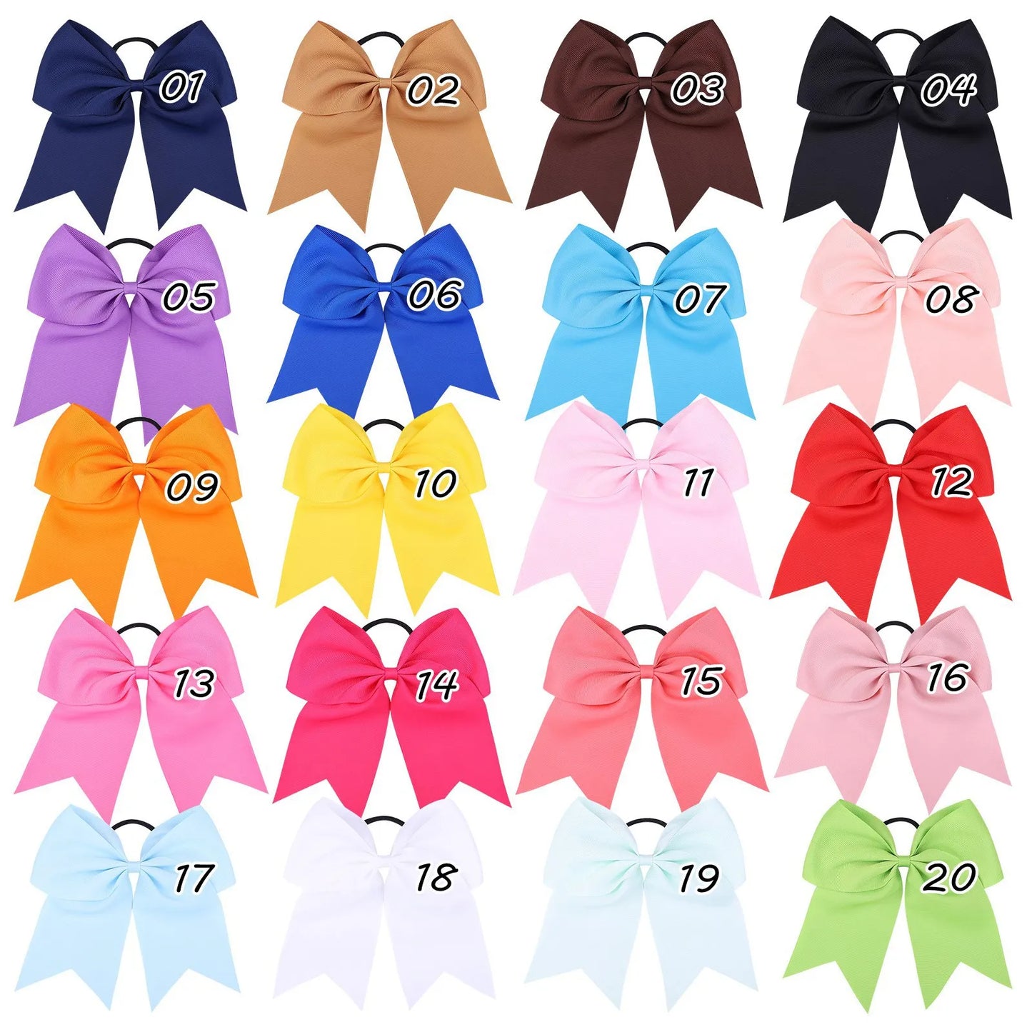 8-Inch Large Cheer Bow Hair Tie