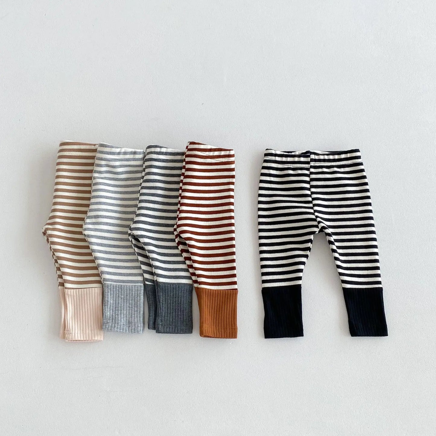 Newborn Striped Autumn Colored Bottoms