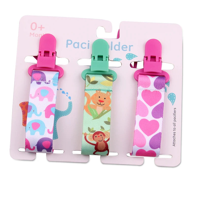 3-Piece Pacifier Clips