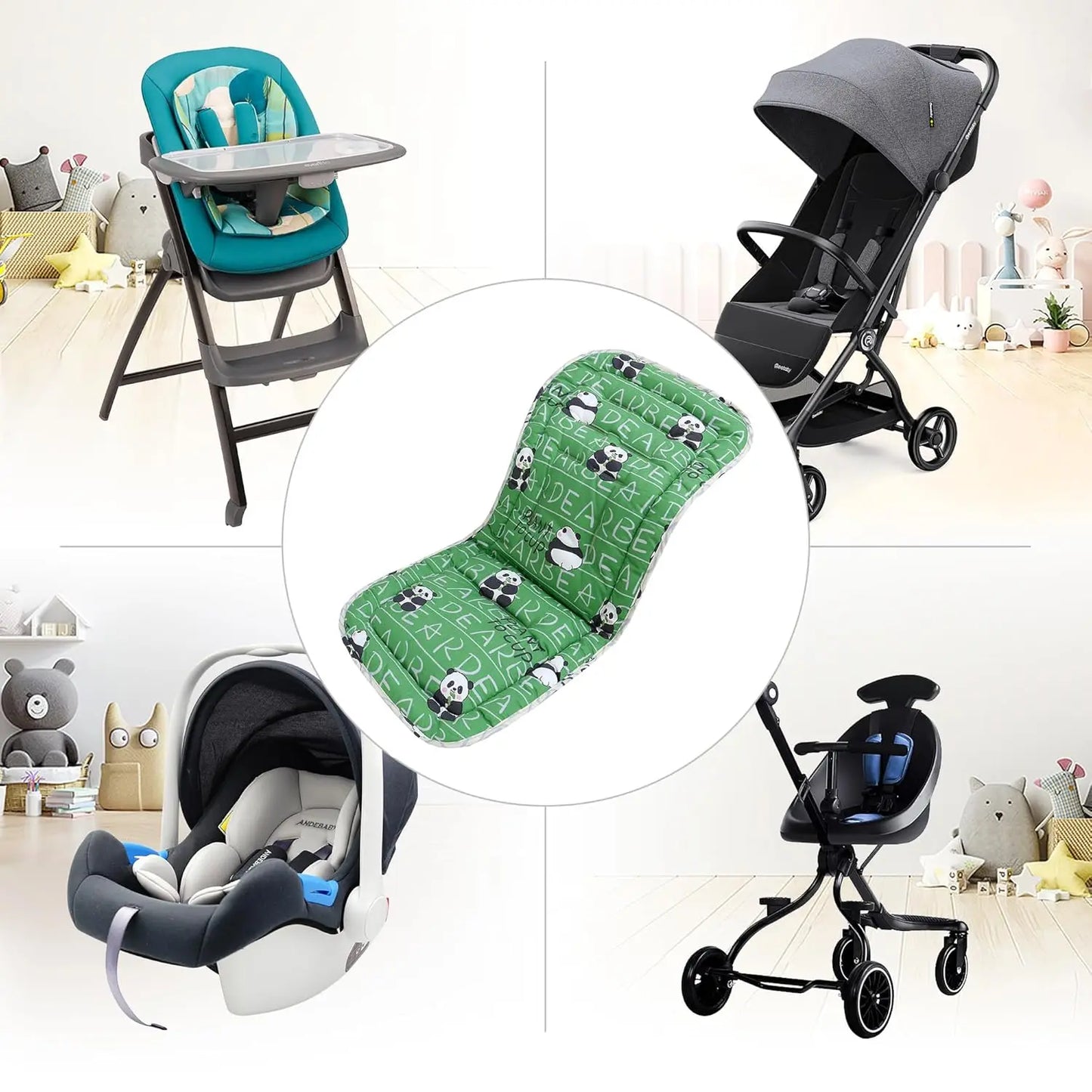 Baby Stroller Seat Liner – Soft & Breathable Cushion for Strollers, Car Seats & High Chairs 🍼🚼