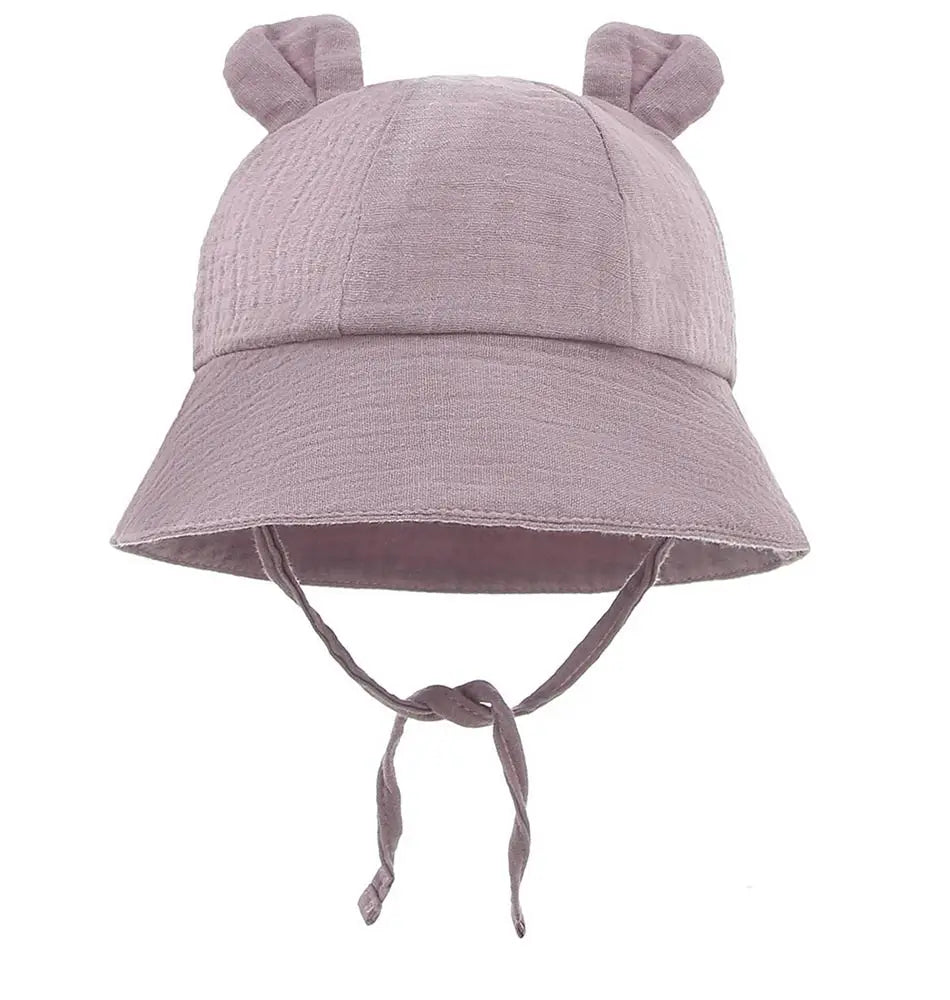 Soft Cotton Baby Bucket Hat with Ears