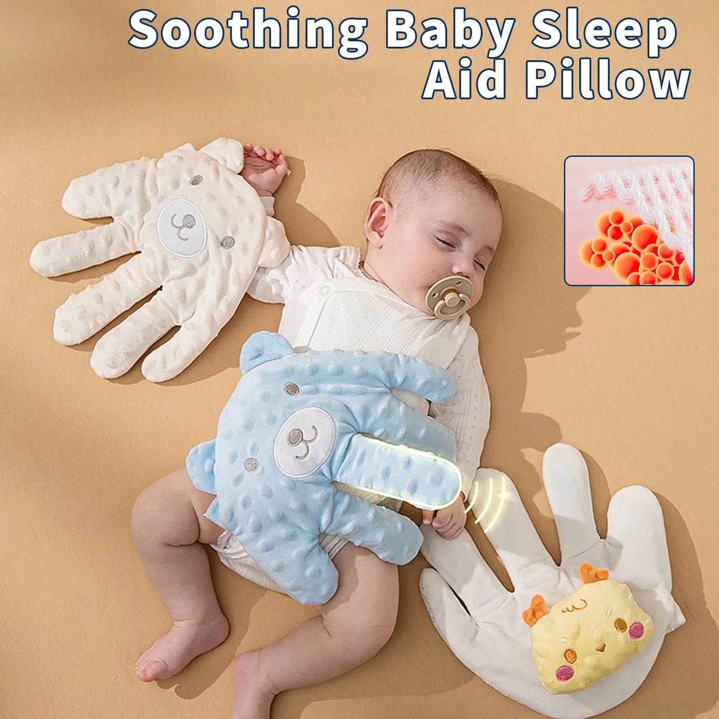 Soothing Pressure Pillow Sleep Aid for Infants with Remote