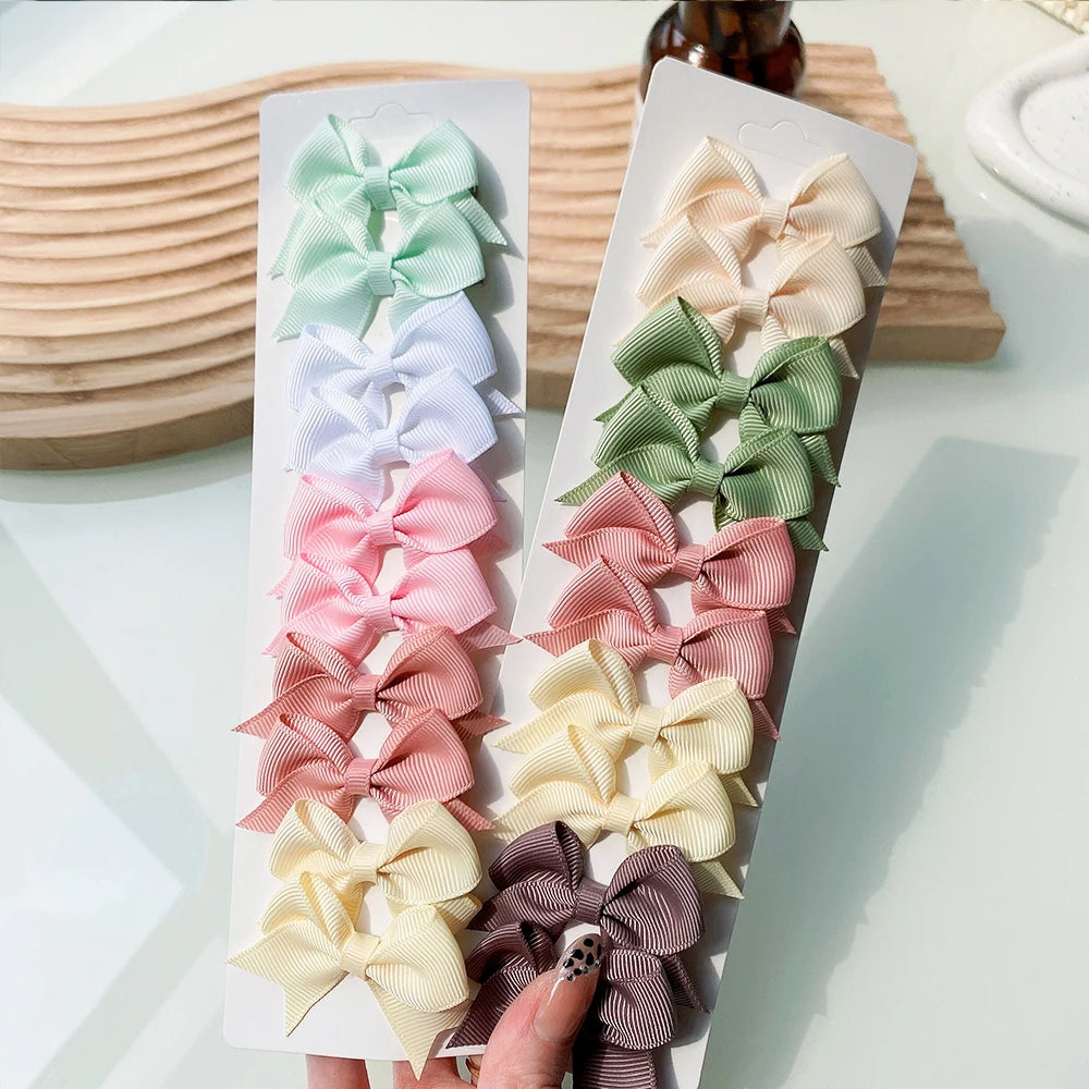 10-Piece Set Ribbon Bowknot Hair Clips