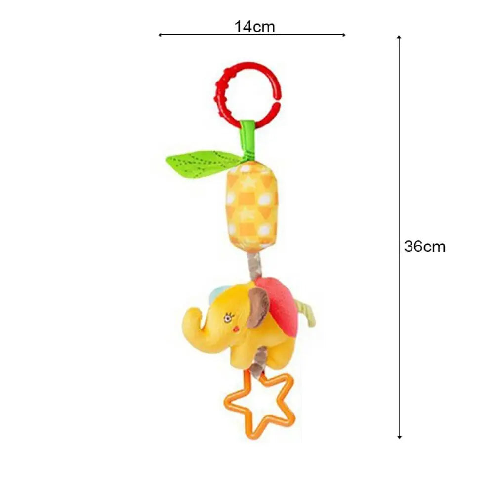 Plush Animal Hanging Rattle Toy