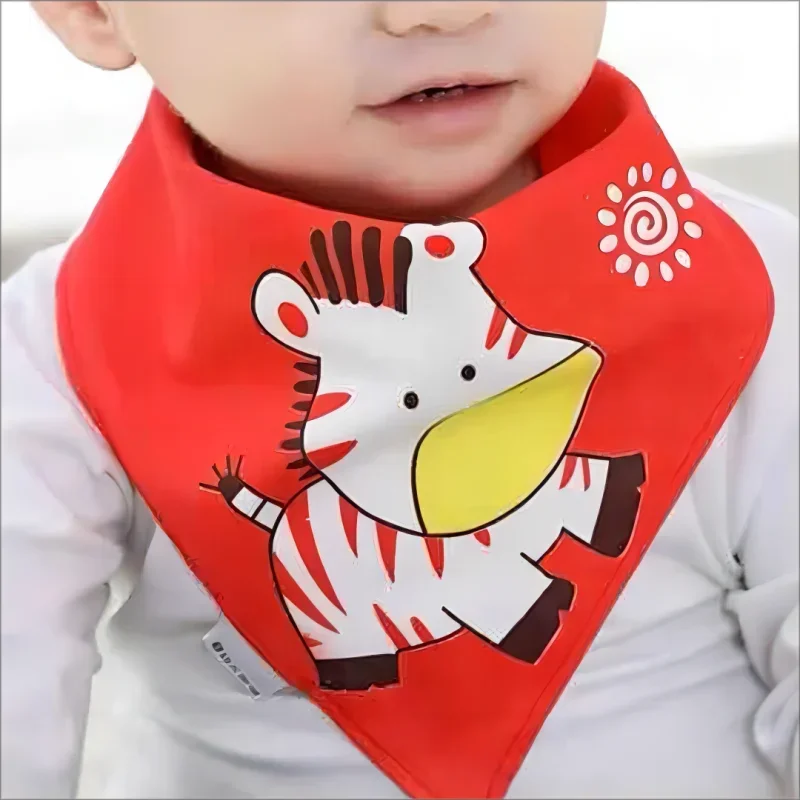 5PCS Waterproof Cotton Baby Bib Set – Soft & Absorbent Triangle Scarf Bibs