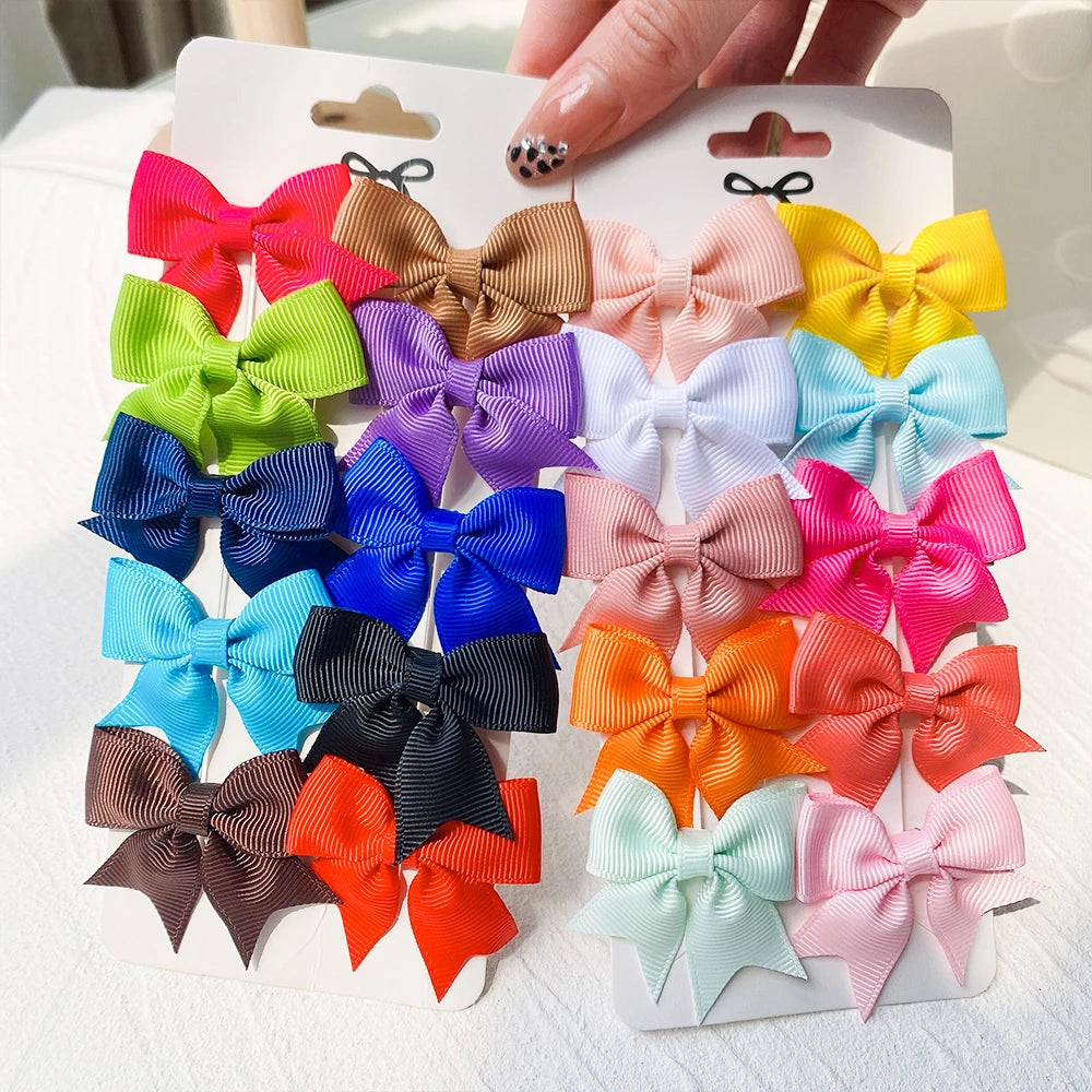 10-Piece Set Ribbon Bowknot Hair Clips