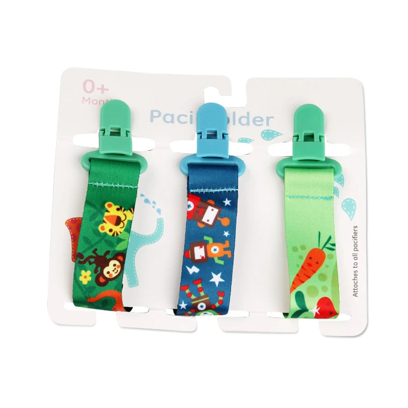 3-Piece Pacifier Clips