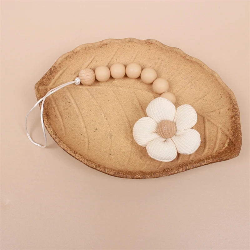 Cute Baby Silicone Flower Pacifier Chain - Soft & Safe Pacifier Clip for Newborns