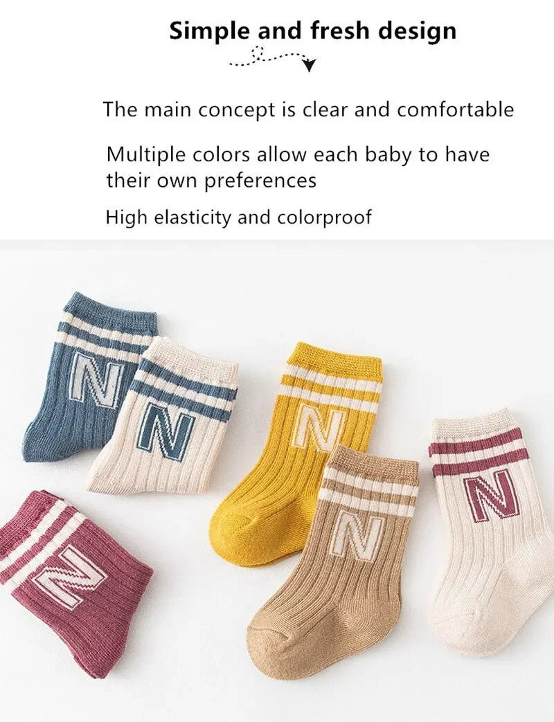 3 Piece Set Soft Cotton Knit Baby and Toddler Socks