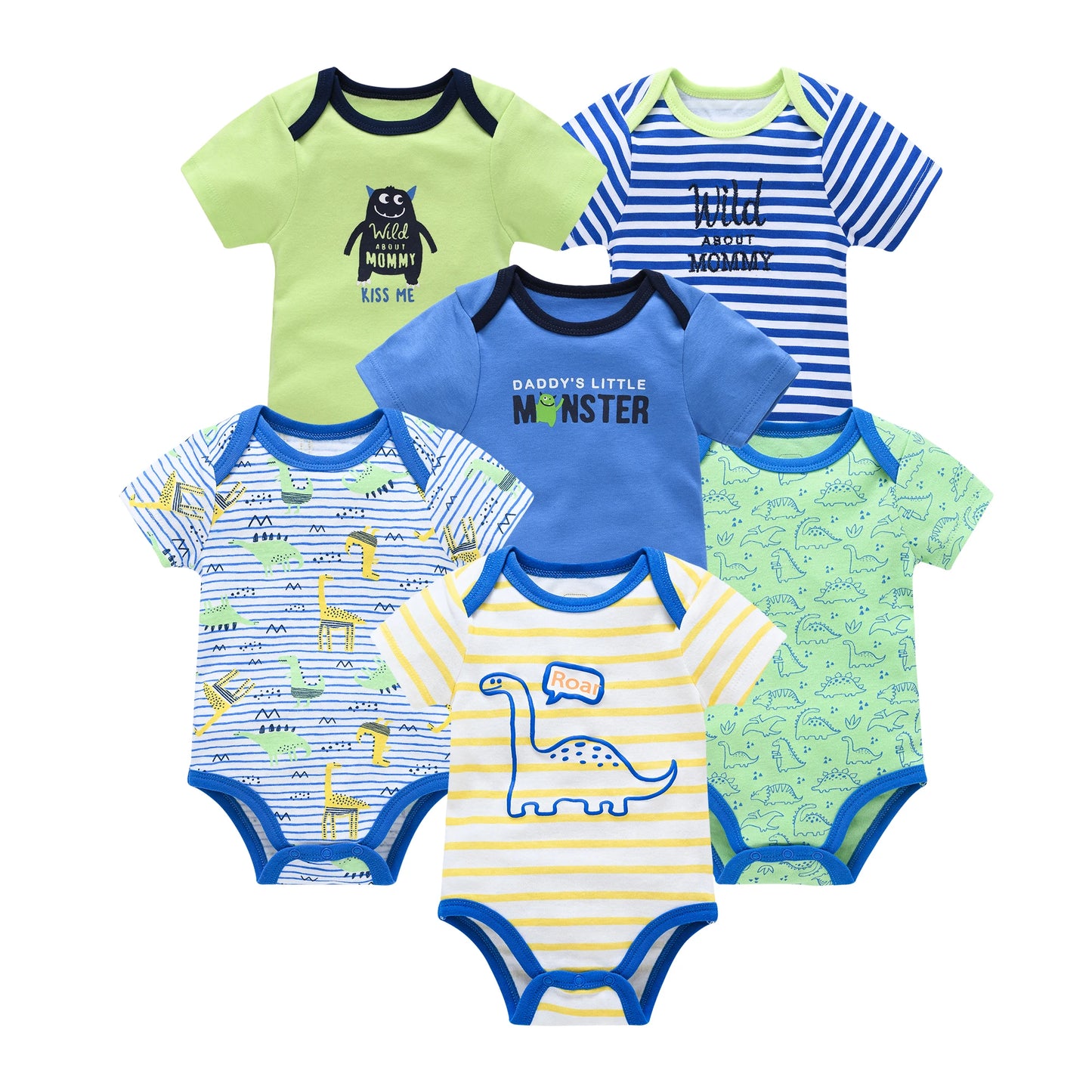 3ct & 6ct Newborn Onesie Sets 0M-12M