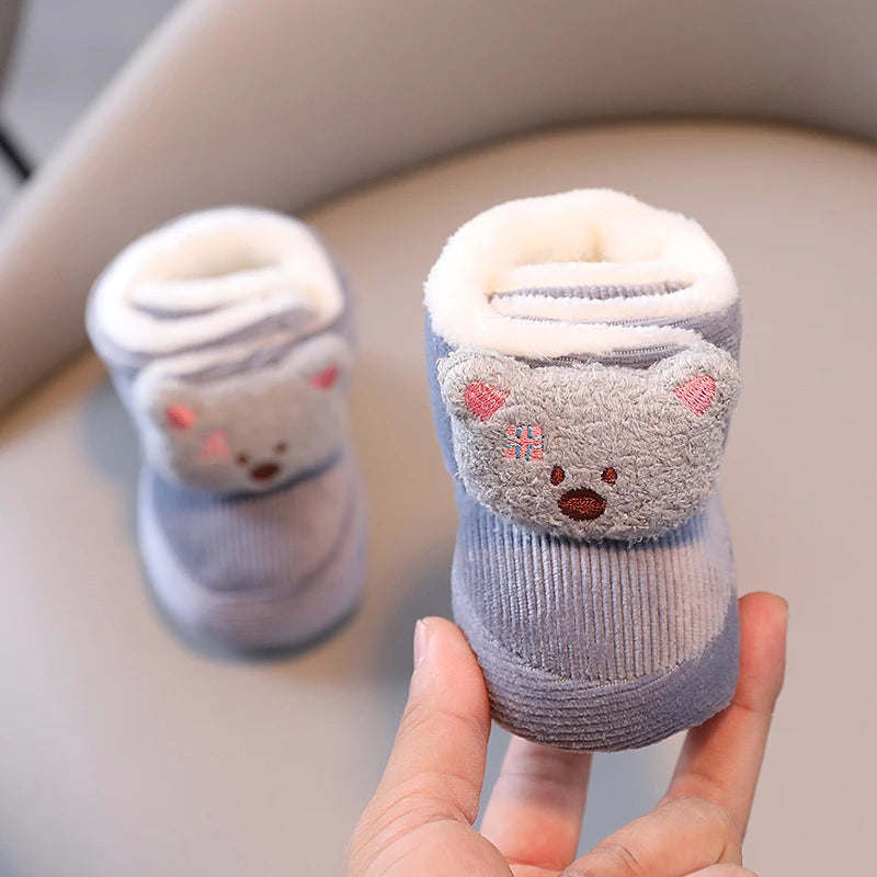 Infants Winter Teddy Bear Baby Booties