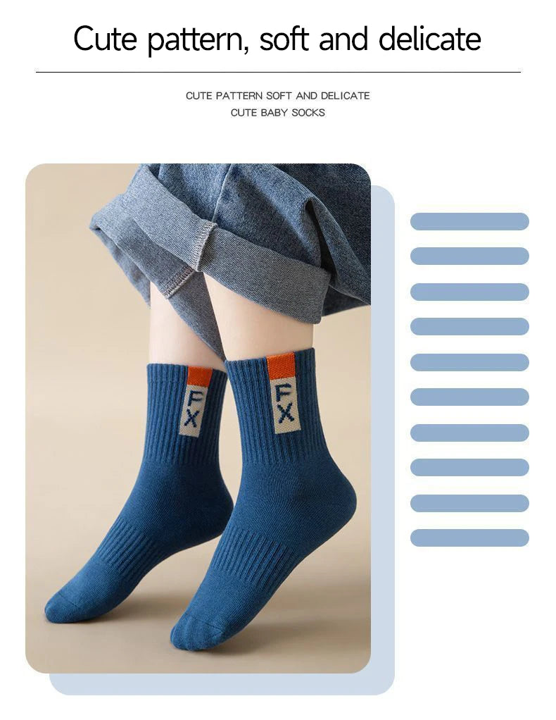 5 Pairs Children's Socks – Comfortable & Resilient Sports Socks for Boys (1-16 Years) 🧦🏃‍♂️