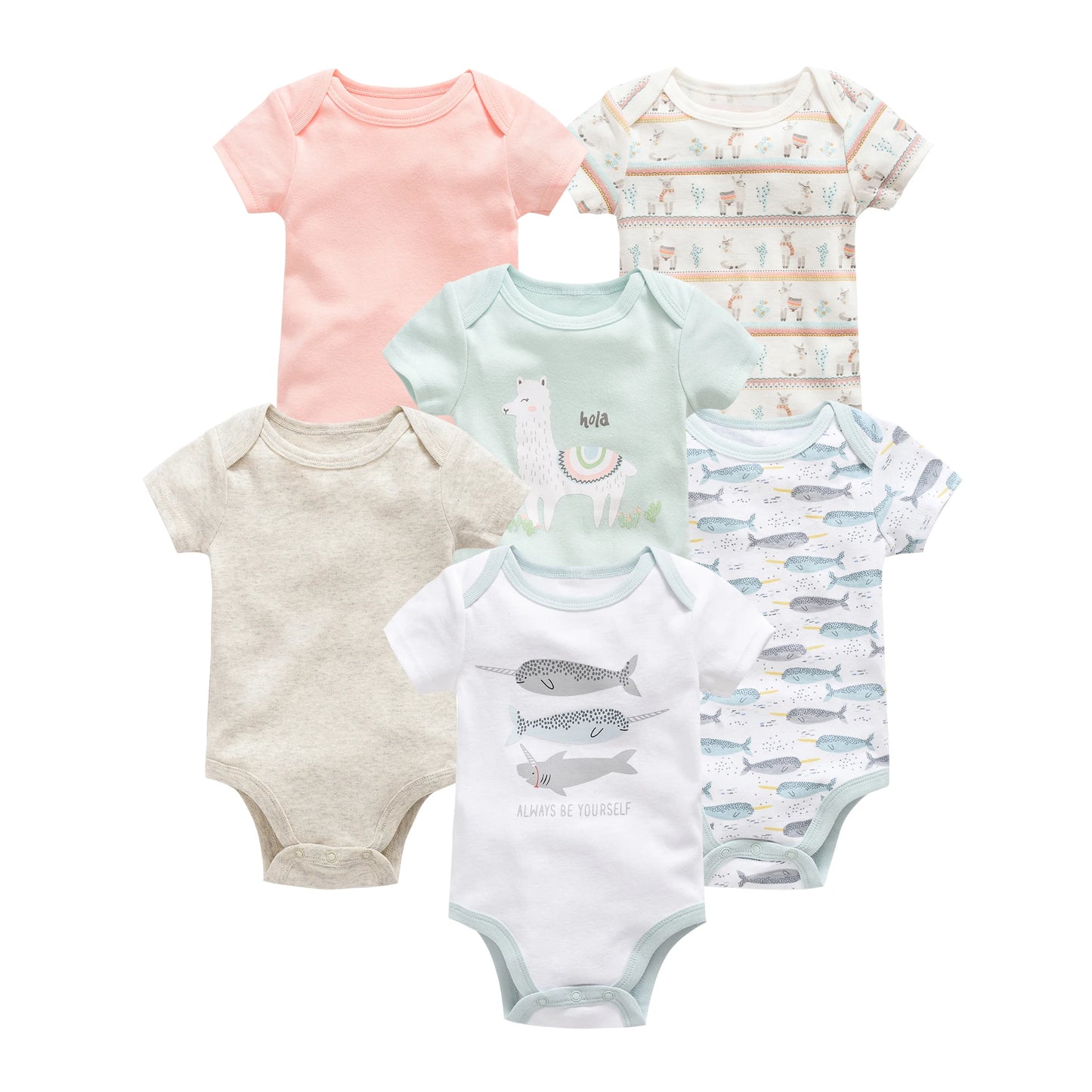 3ct & 6ct Newborn Onesie Sets 0M-12M