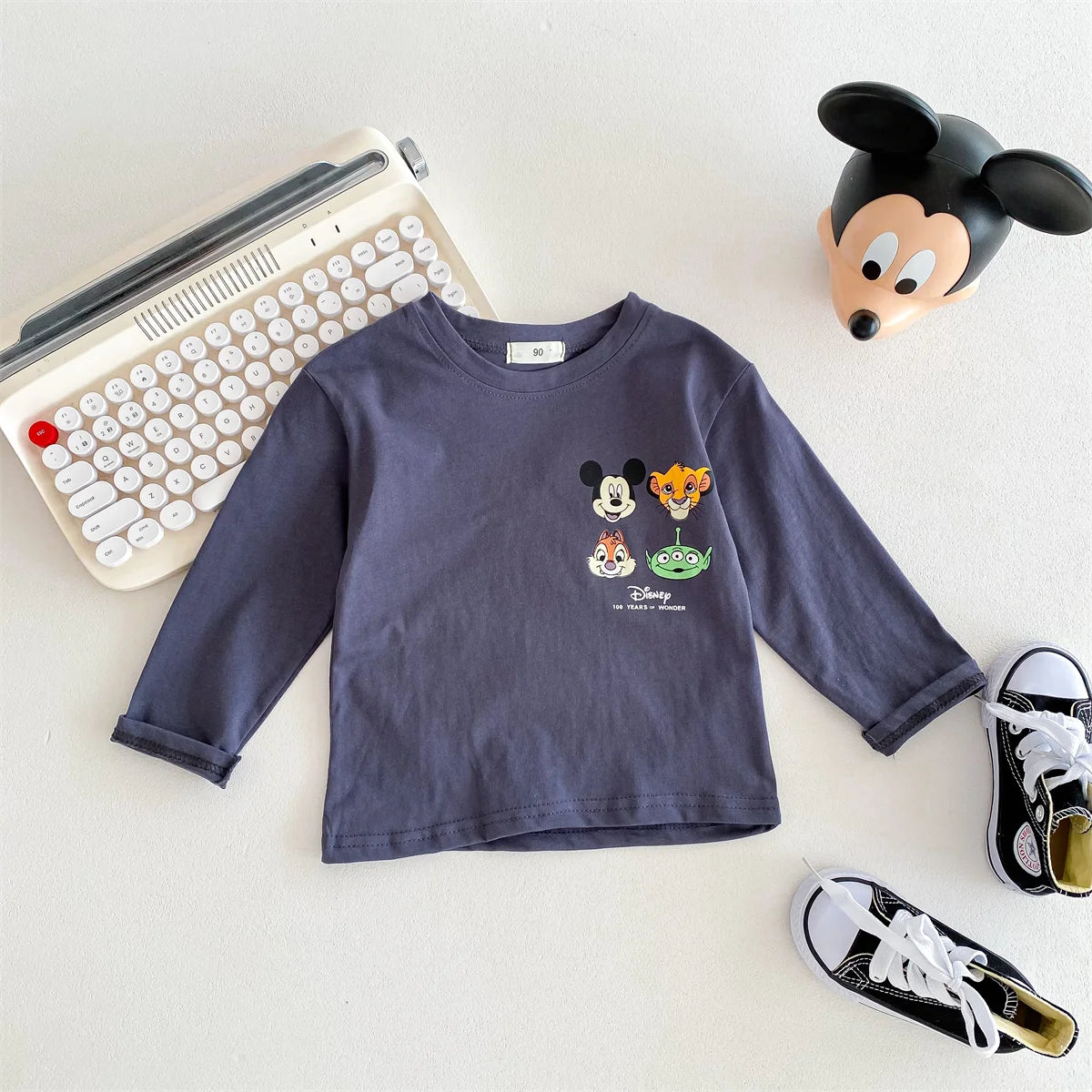 9M-6Y Mickey, Minnie, & Bluey Long Sleeve T-Shirt