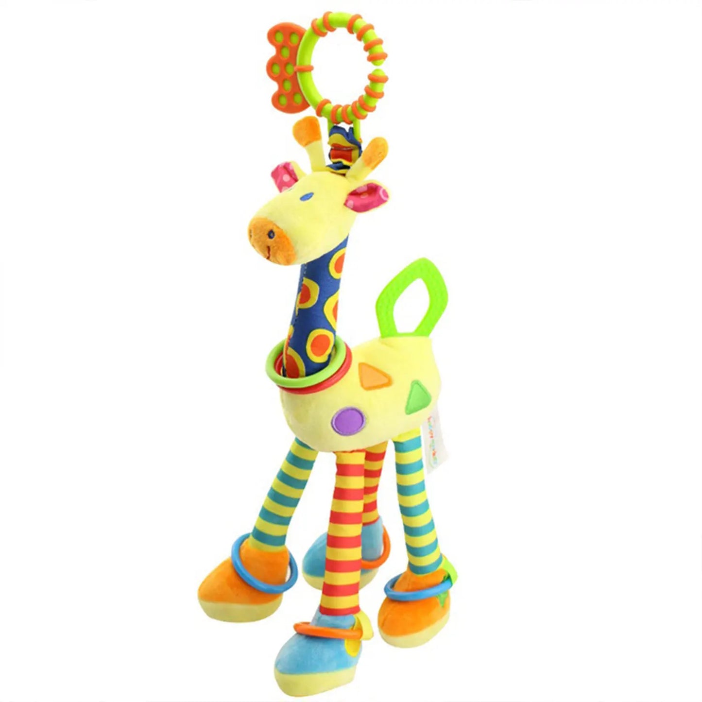 Giraffe Plush Rattle Teething Hanging Toy