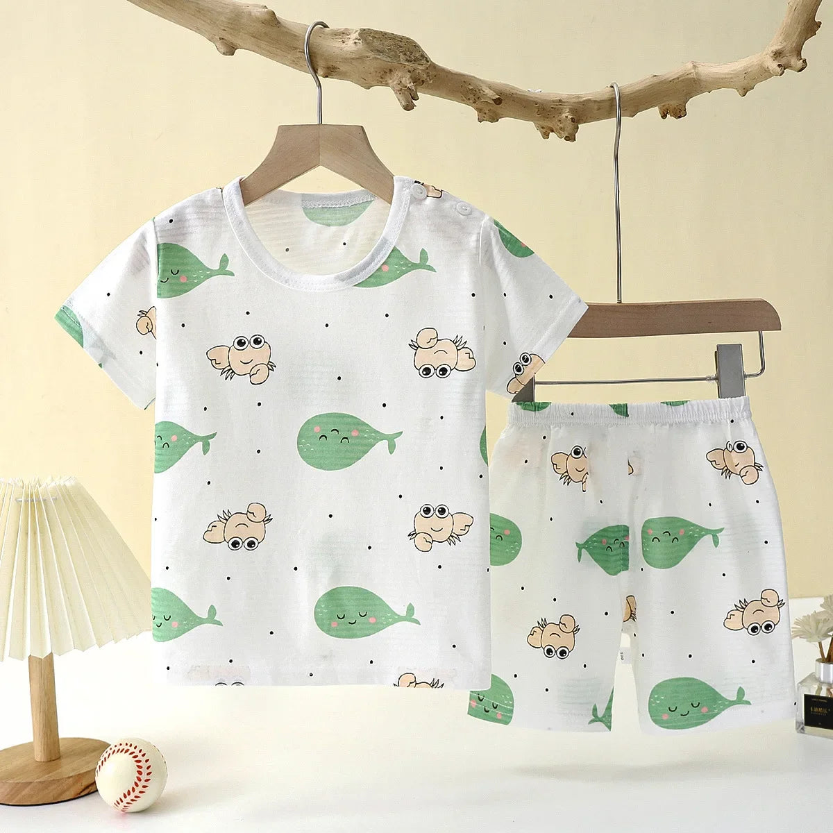 Short Sleeve Space Pajama Set 12M-8Y