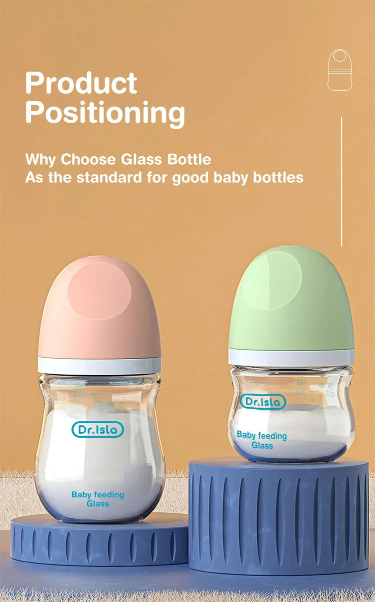 Dr. Isla Anti-Choke Glass Baby Bottle