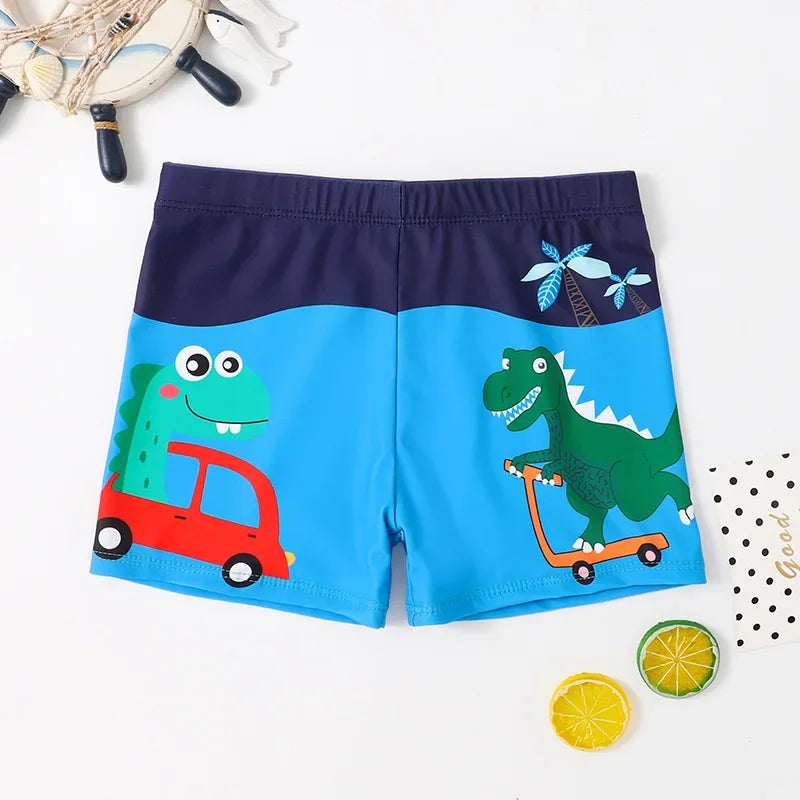 Boys' Cartoon Print Swimming Trunks