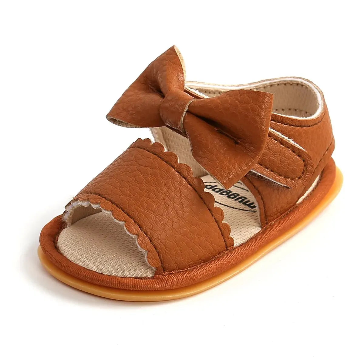 0-18M Girls' Bowknot Open Toe Leather Summer Sandals