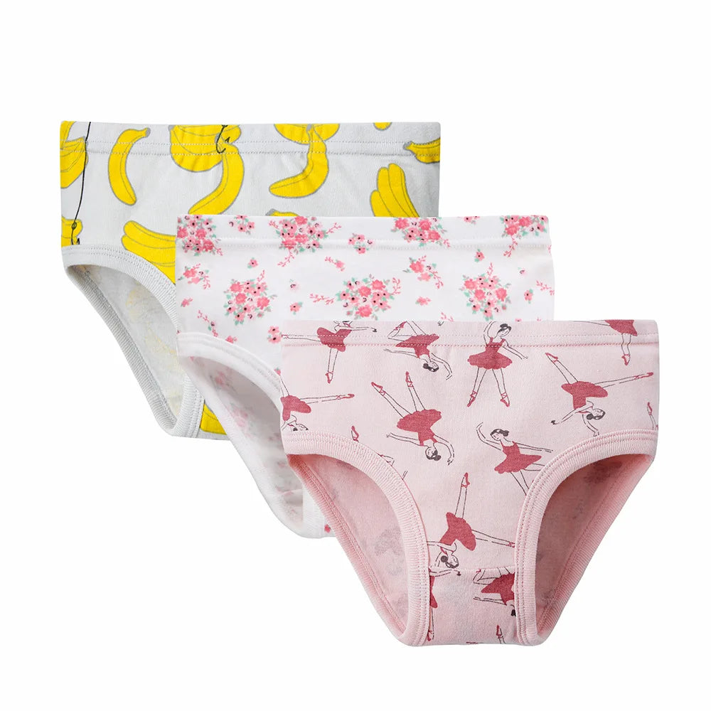 3-Piece Pack Girls' Cotton Panties