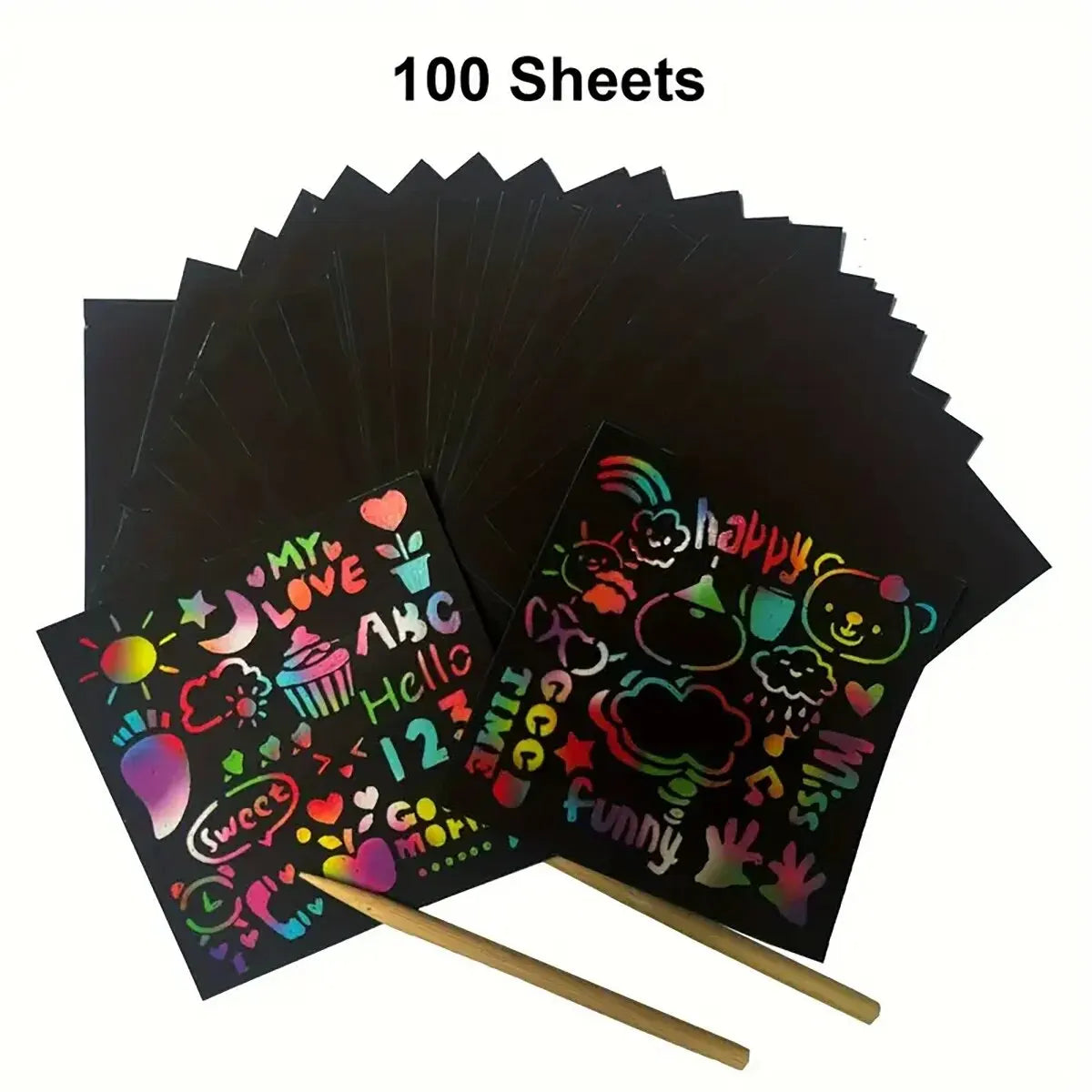 Rainbow Scratch Notepad (100 Sheets)