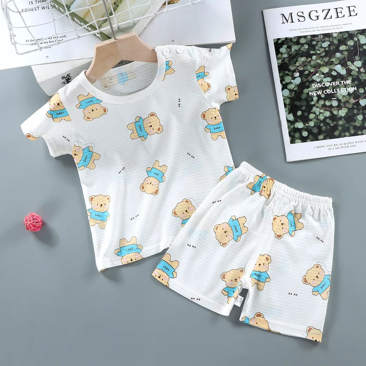 Short Sleeve Space Pajama Set 12M-8Y