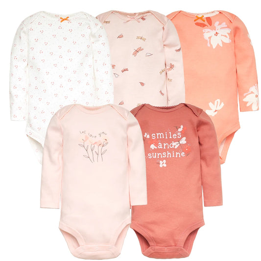 3pc & 5pc Long Sleeve Cotton Onesie 6-24M