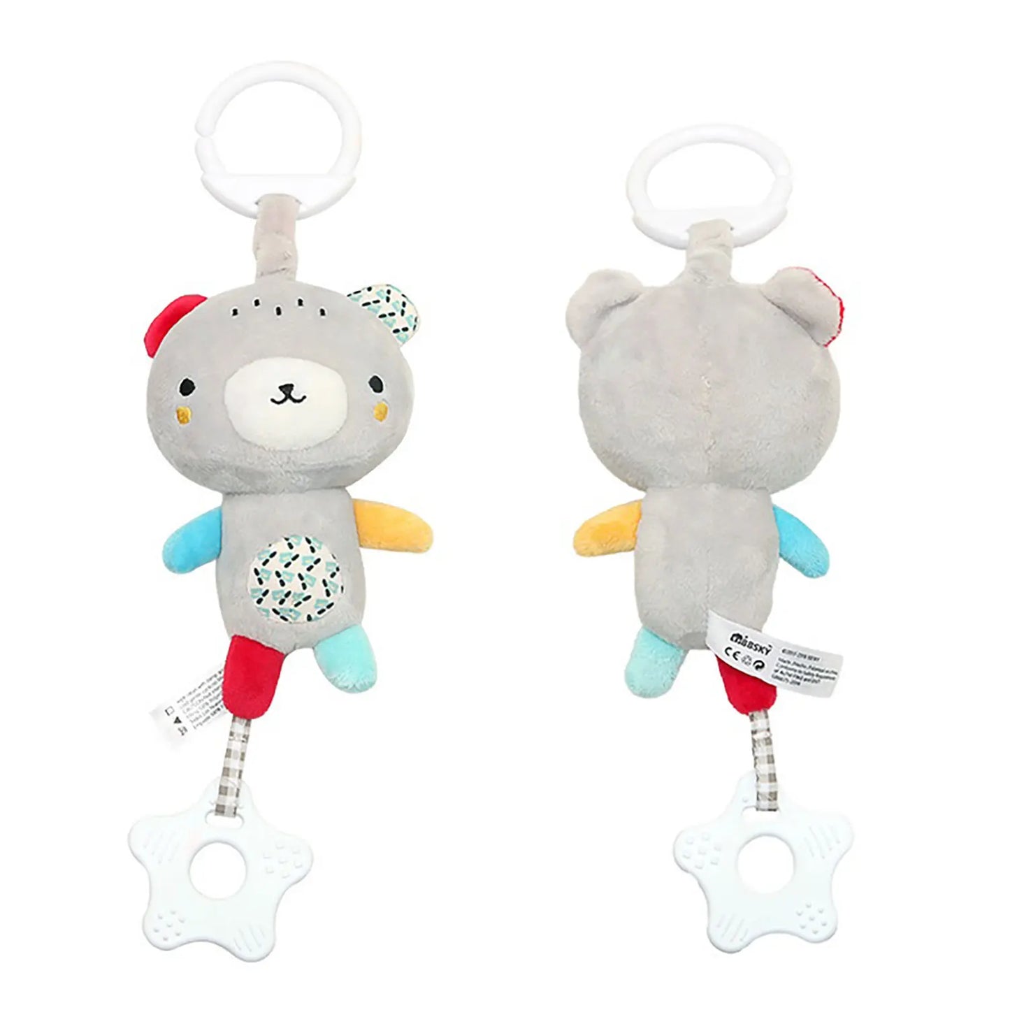 Plush Animal Hanging Rattle Toy