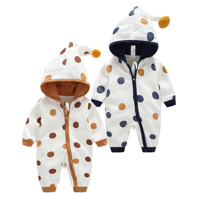 Poke-A-Dot Zip-Up Winter Onesie