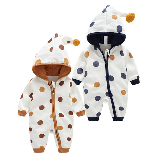 Poke-A-Dot Zip-Up Winter Onesie