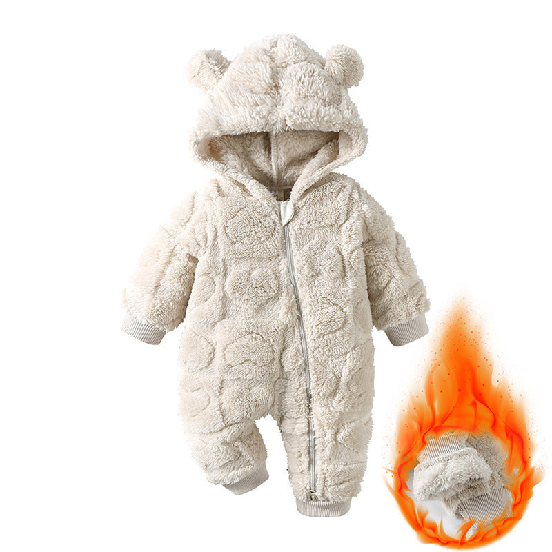 Fleece Zip-Up Winter Onesie 0-18M